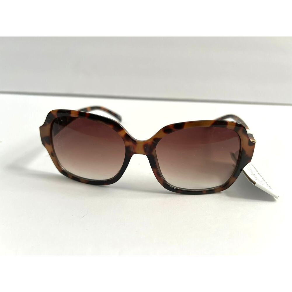 OPHELIA ROE WOMEN'S BROWN TORTOISE SHELL SQUARE SUNGLASSES